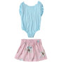 Latest Design Children Leotard With Skirts Set For Girls 