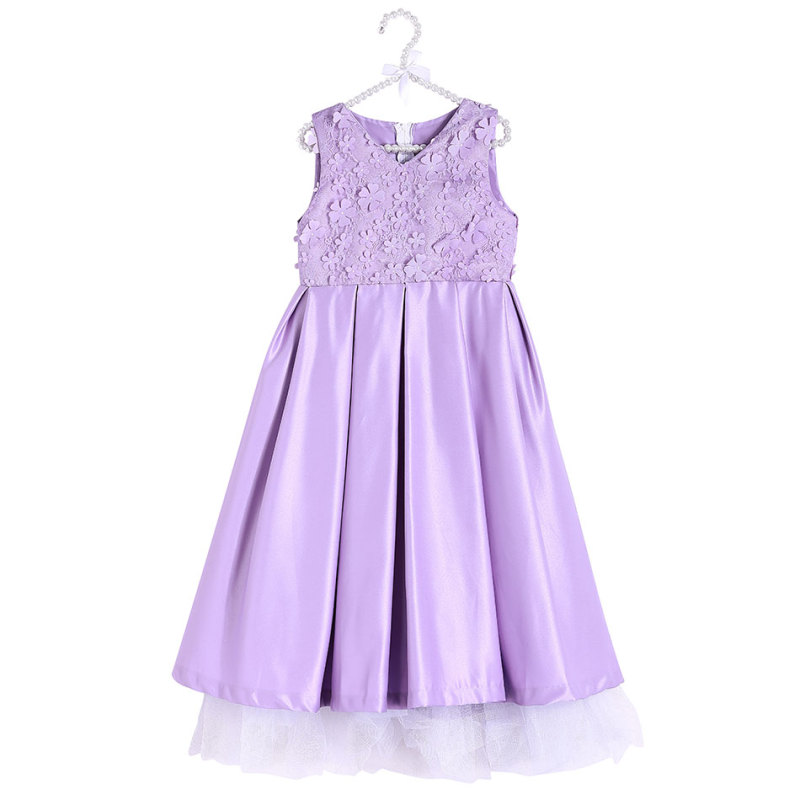 Children Birthday Party Boutique Baby Girl Lace Flower Dresses