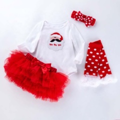 Wholesale Toddler Baby Bodysuit With Tutu Skirts And Leggings And Headband Outfit Set