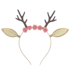 Party Flower Decoration  Animal Headband Custom Christmas Cat Ears Deer Antler Headband