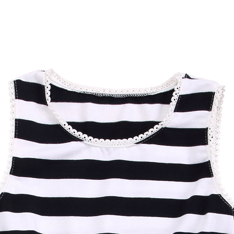Wholesale Little Girl Denim Dress Baby Cotton Dresses Girls sleeveless Stripes Denim Dress