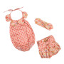 Baby Infant Girls Floral Halter Romper With Short Pants And Headband Outfit Set