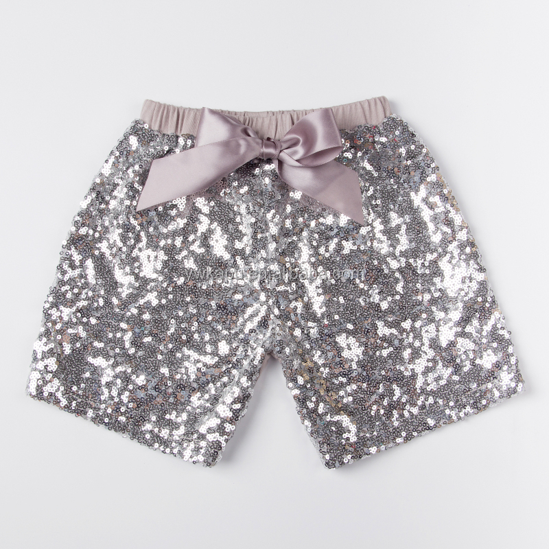 New arrival toddler casual kids wear boutique girl shiny Sequin Shorts