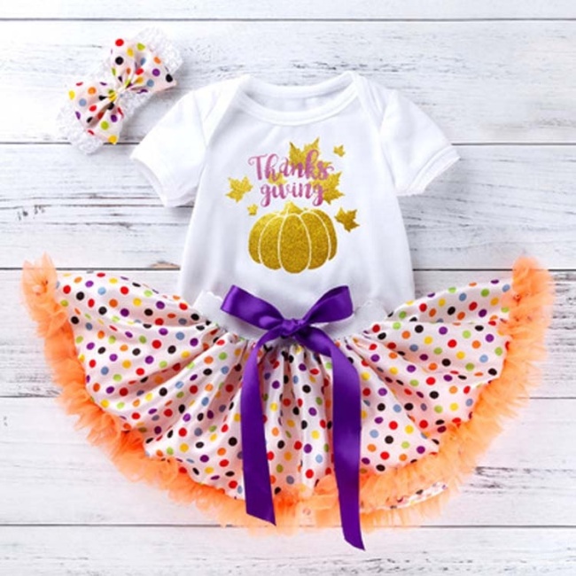 2021 thanksgiving day custom baby tutu skirt newborn baby romper clothes sets