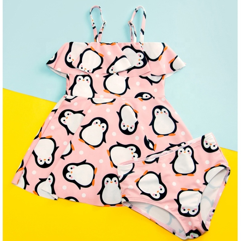 2021 high quality exclusive desinger girls swimwear flamingo swimsuit