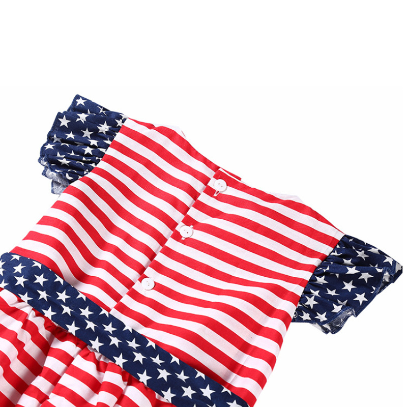 Wholesale Fashion Baby Girls Striped Cotton Ruffle Dresses Gingham Plaid Frocks with Lowest Prices