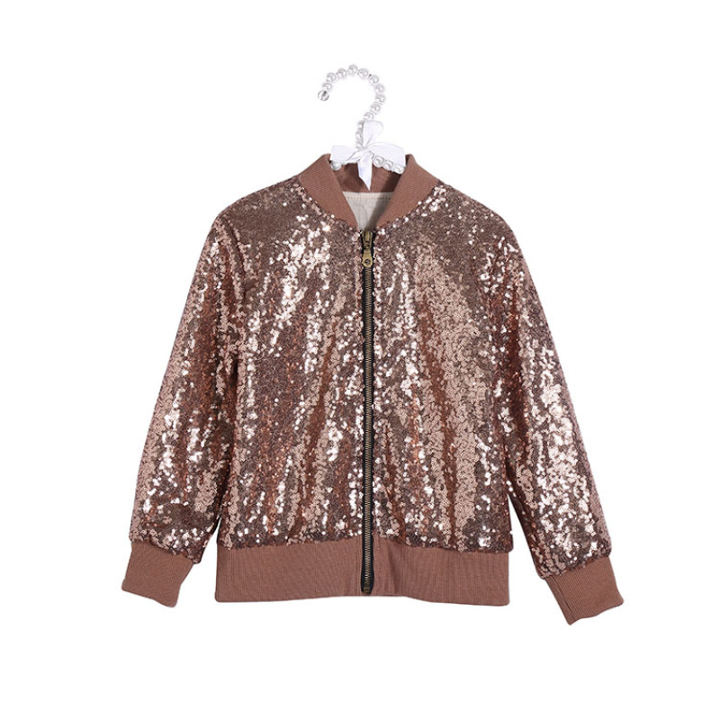 Girl Sequin Jacket Clothing Glitter Dresses Clothes Wholesale Trendy Lovely Ready to Ship European Sleeveless 8-16 Days 1-3 Days