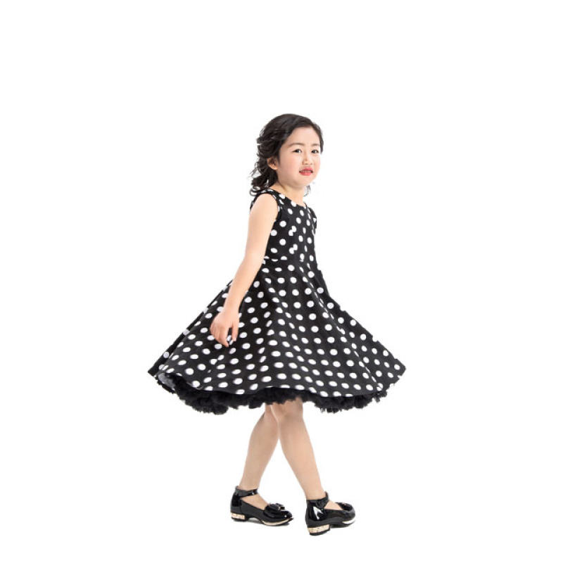 1950s Girl Costume Vintage Polka Dots Dresses For Rockabilly Party