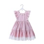 Wholesale Children Girl Sleeveless Long Dresses With Lace Edge 