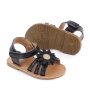 Summer new arrivals custom soft flat sole flower  new born baby shoes sandals