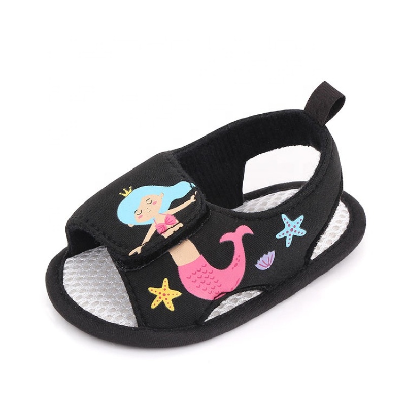2021 fashionable breathable cute new born baby girl shoes indoor sandals