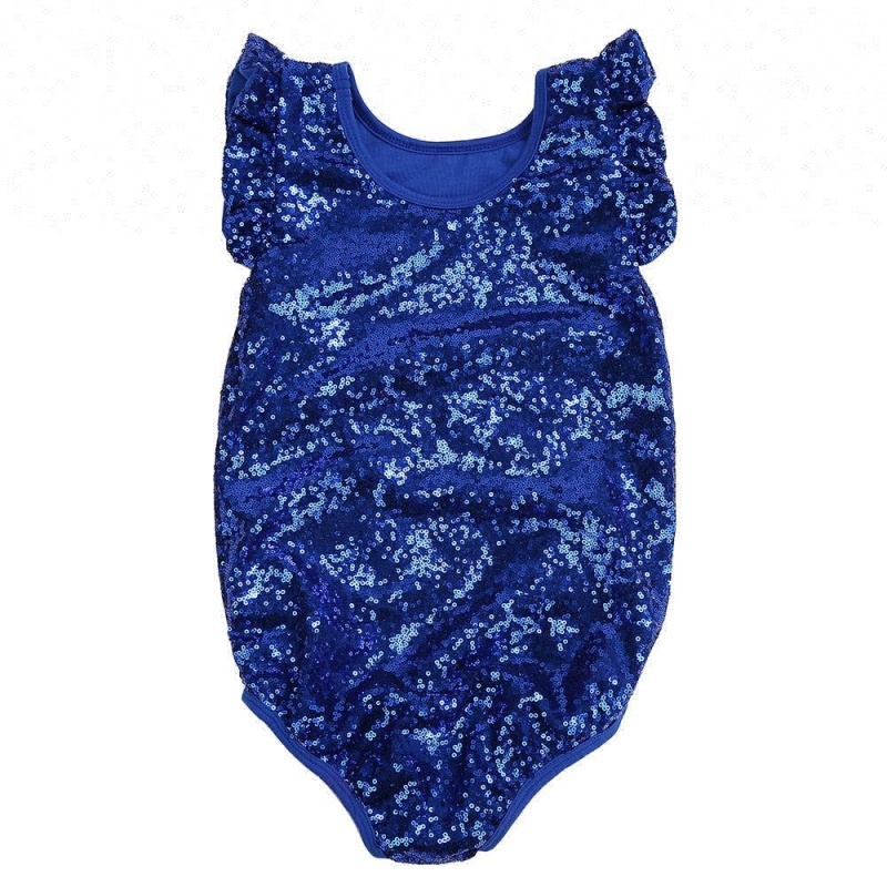 2018 Latest 4th of July boutique clothing summer outfit sequin romper tutu set for baby girl