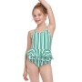 USA red green high quality striped string bikini custom kids swimwear