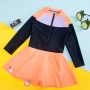 2021 designer two piece purple skirt swimwear baby girl swimsuit