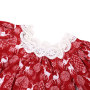Beautiful Ruffle Tops for Girls with Short Sleeves Lace Square Collar