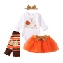 Thanksgiving new design organic baby romper 100% cotton newborn clothes set