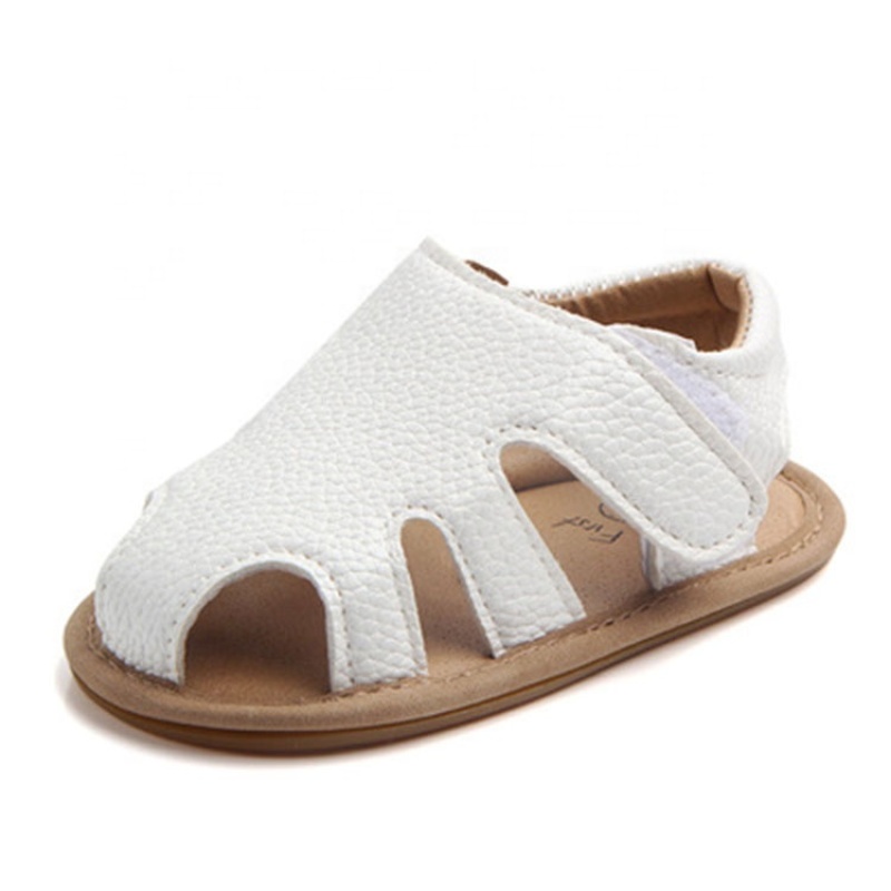 Fashion full grain leather toddler soft sole shoes hollow out sandals