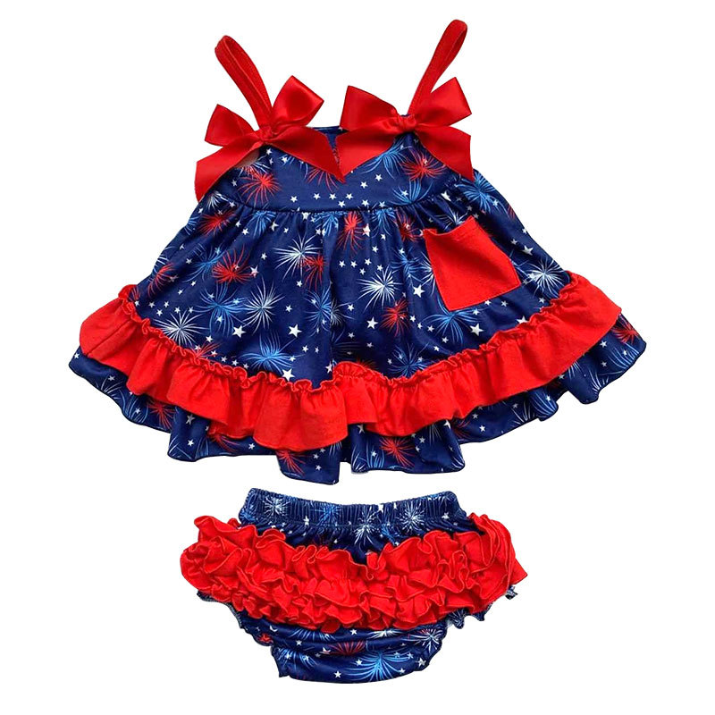 Boutique Cotton Swing Set Outfit For Baby Girl Made In China