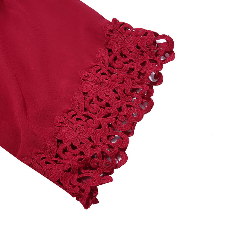 Red Polyester Cute Chiffon Children Baby Girl High Bell Top toddler