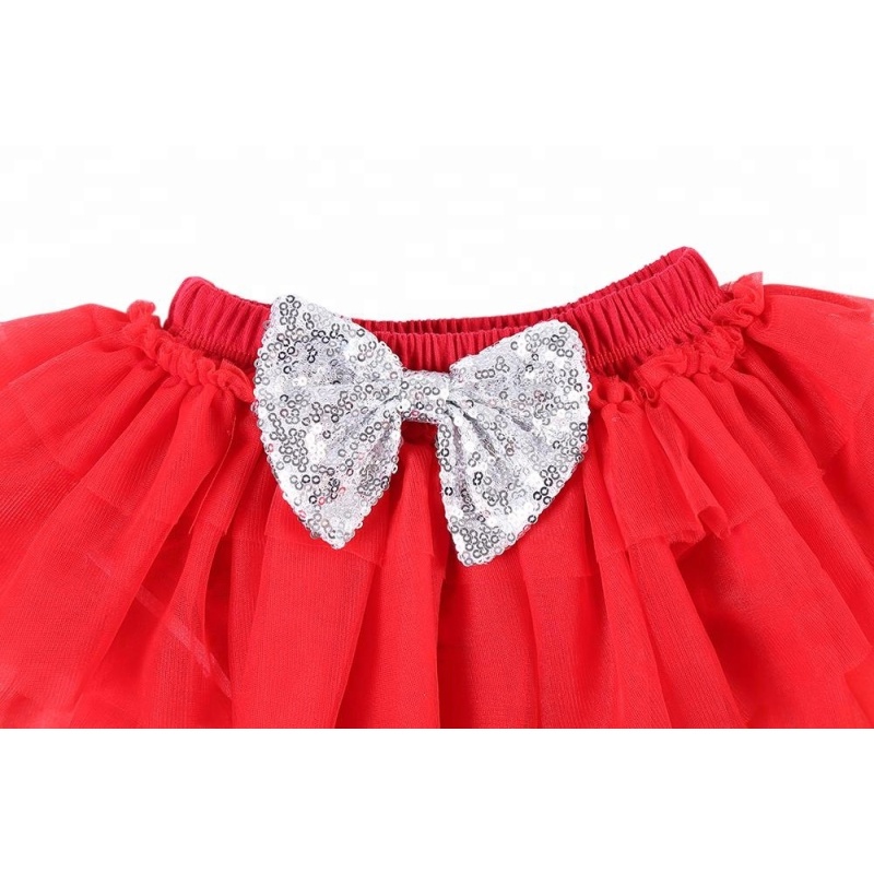 2018 Newest design chiffon fabric skirt with sequin headband set 4th of July tutu skirts for girls