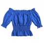 New Model Children's Tunic Top Wholesale Plain Color Toddler Girl Tops
