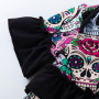 Halloween trendy punk  ruffle half sleeve boutique clothes newborn baby romper