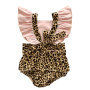 Wholesale Infant  hot sale baby summer clothes short sleeve leopard baby rompers