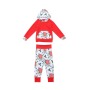 Hot Sale Kids Boutique Christmas Hooded Red Outfit with Floral Print