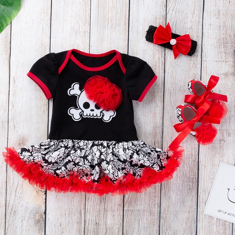 Halloween 2021 boutique multicolor pettiskirt baby  wear set