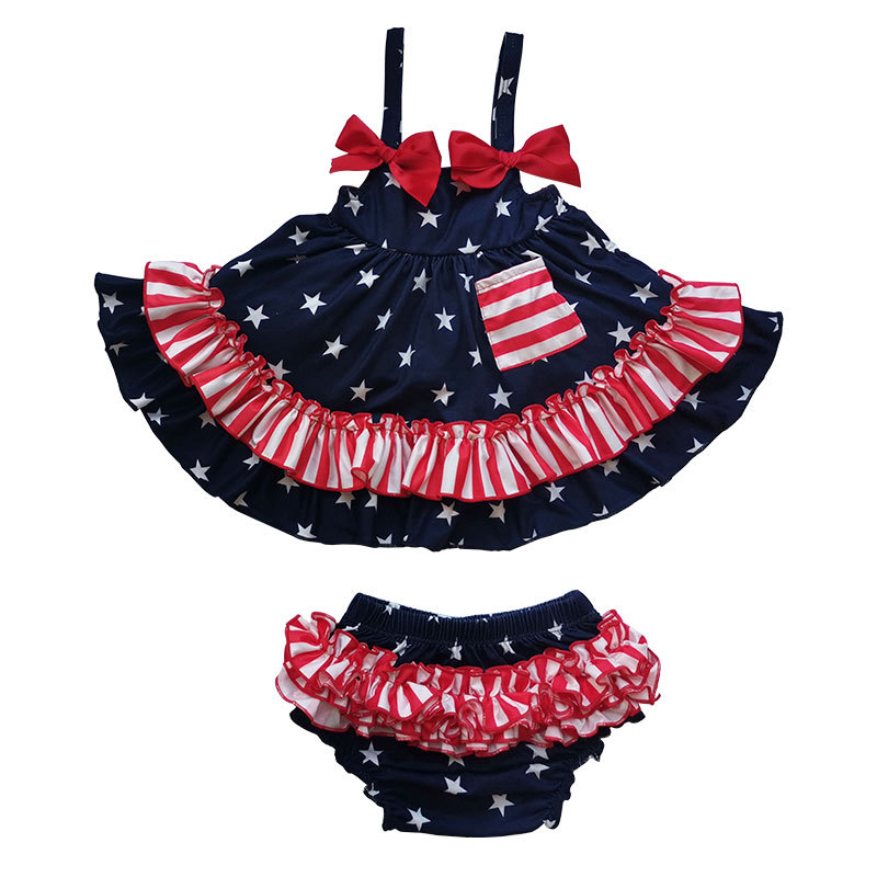 Boutique Cotton Swing Set Outfit For Baby Girl Made In China
