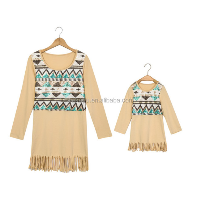 New Fashion Casual Dress High Quality Mommy And Me Maxi Dress Mommy Me Matching Set
