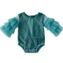 KAPU Cotton lace ruffle long sleeve baby girl photographer props