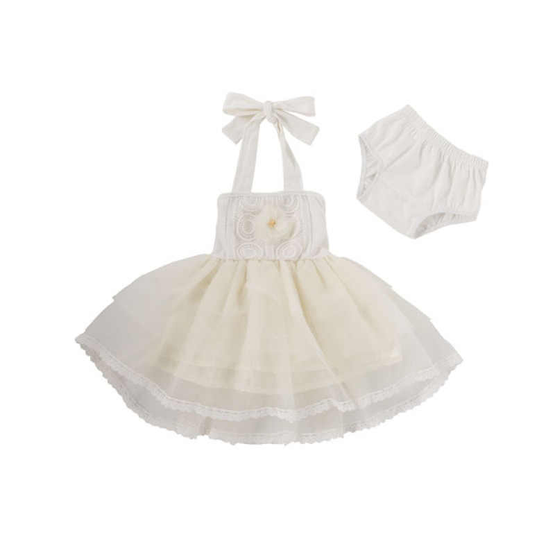 Baby Girls Lace Tutu Party Embroidered Dresses Floral dress Clothes Sets