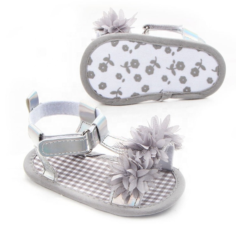 2021 trendy newborn baby shoes flower ankle-wrap sandals