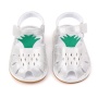 2021 cute white yellow flat heel hollow out fruit sandals