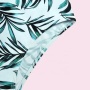 Hote sale two piece white highwaist swimwear fashion print bikini