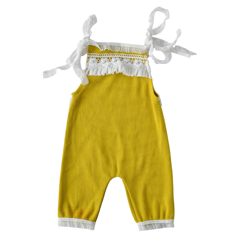 2020 fall ribbed cotton lace long newborn baby pants romper photograph clothes