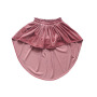 Factory latest design poinsettia high low irregular christmas girls kids skirts