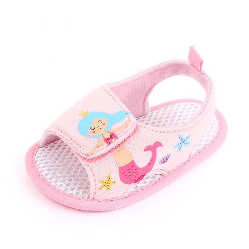 2021 fashionable breathable cute new born baby girl shoes indoor sandals