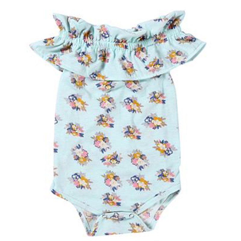 Latest Design Lovely Ruffle Flower Baby Girl Clothes Fashion New Style Kids Clothes