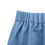 KAPU Mini school  Bow Short Dress Girl Pleated Elastic Waist Denim Skirts  With Pockets