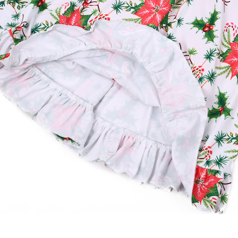 Fashion Blouse for Kids Girls with Ruffle Swing and Lace Square Collar Desgin