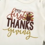 2021 thanksgiving day sequin bow headband mesh skirt romper girl babies clothing sets