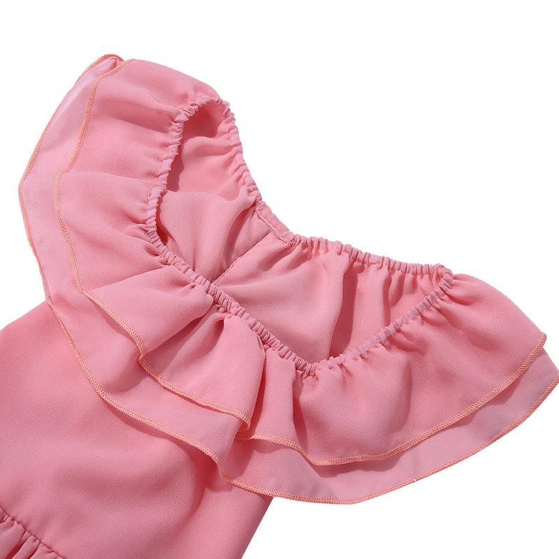 High quality polyester little children baby girls party flower dresses
