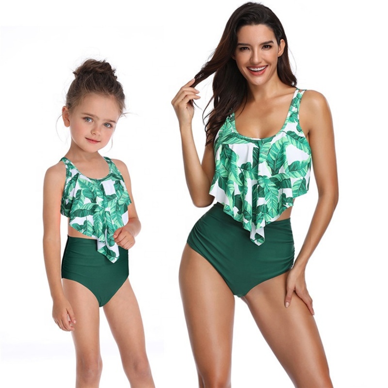 Cheap high quality custom printed designer swimsuits  2021 child swimwear girl