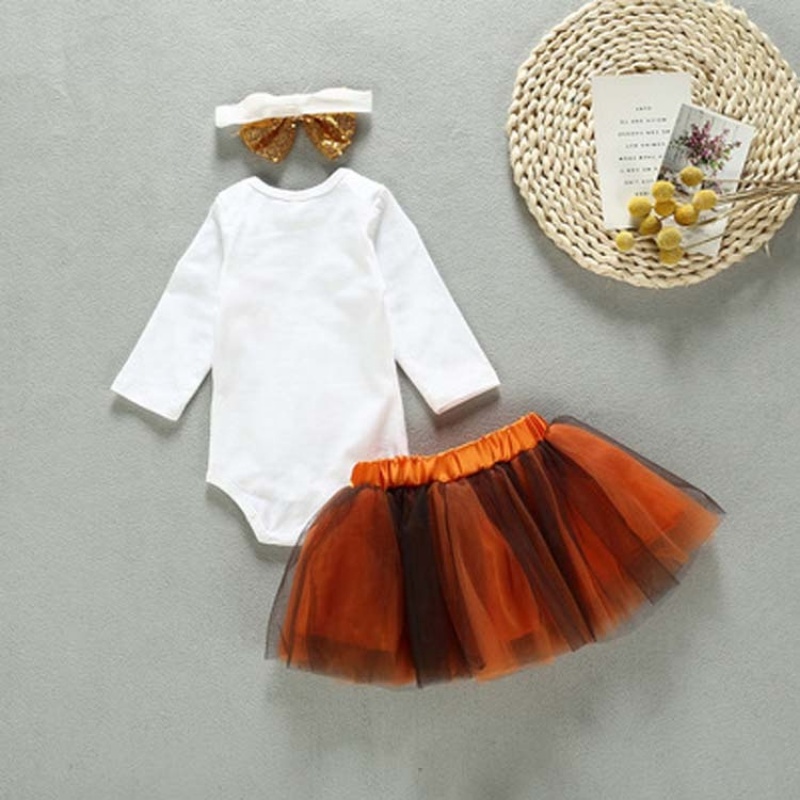Boutique thanksgiving day   cute trendy cotton long-sleeved baby rompers