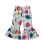 Baby Ruffle Bell Bottom Sunflower Pants For 0-8 Years Girls
