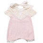 hot pink bowknot boutique baby lace romper