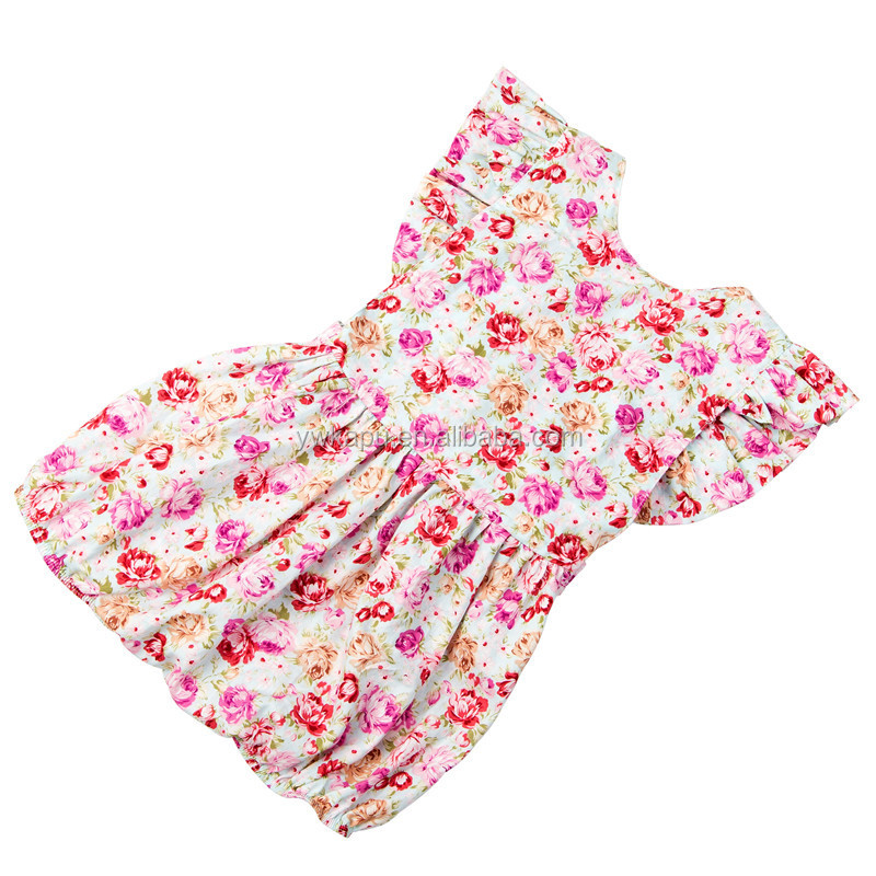 The latest products 2018 Hot high-quality fashion boutique little girl dress big bow halter romper