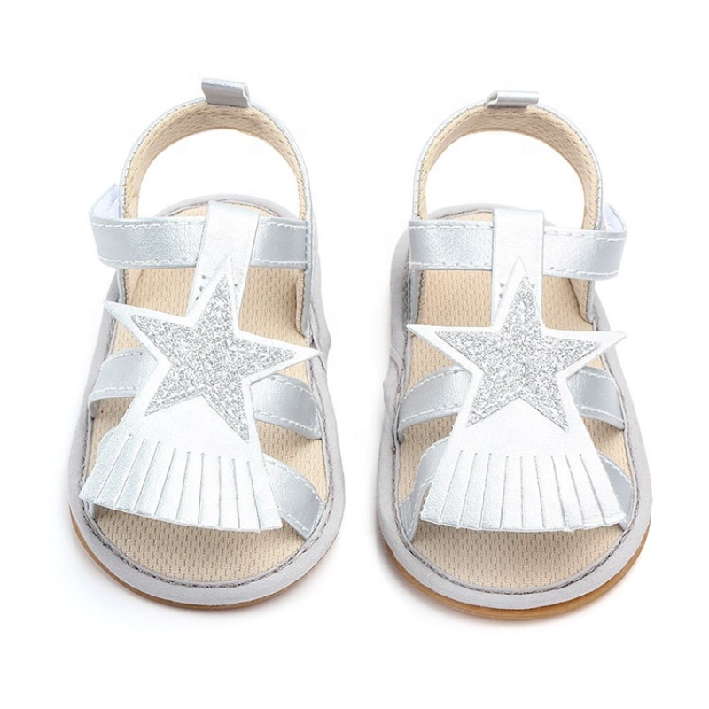 Cheap baby shoes girl bling soft sole tassel sandals